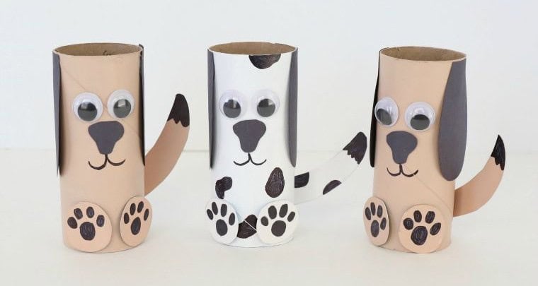 Cardboard Tube Dogs