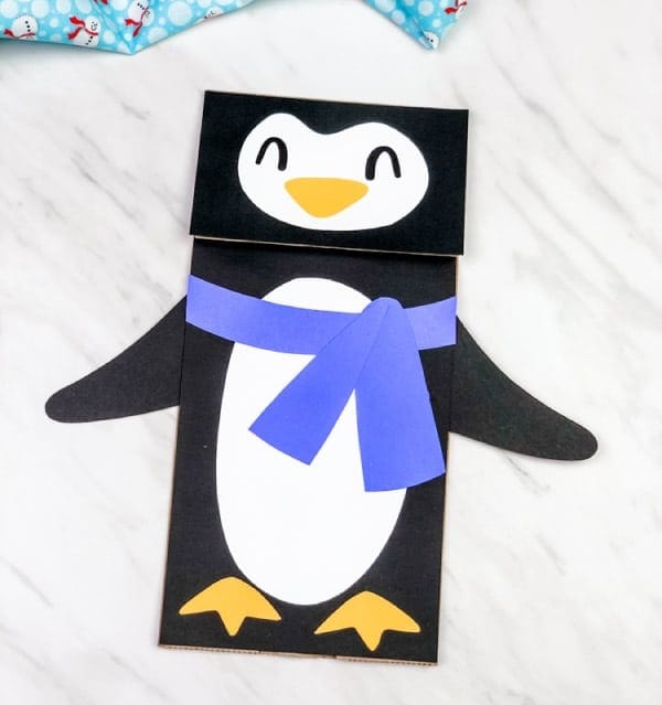 Penguin Paper Bag Puppet