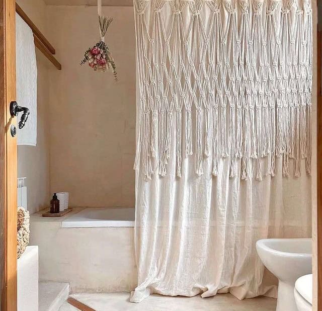 Wooden Shower Curtain Rod