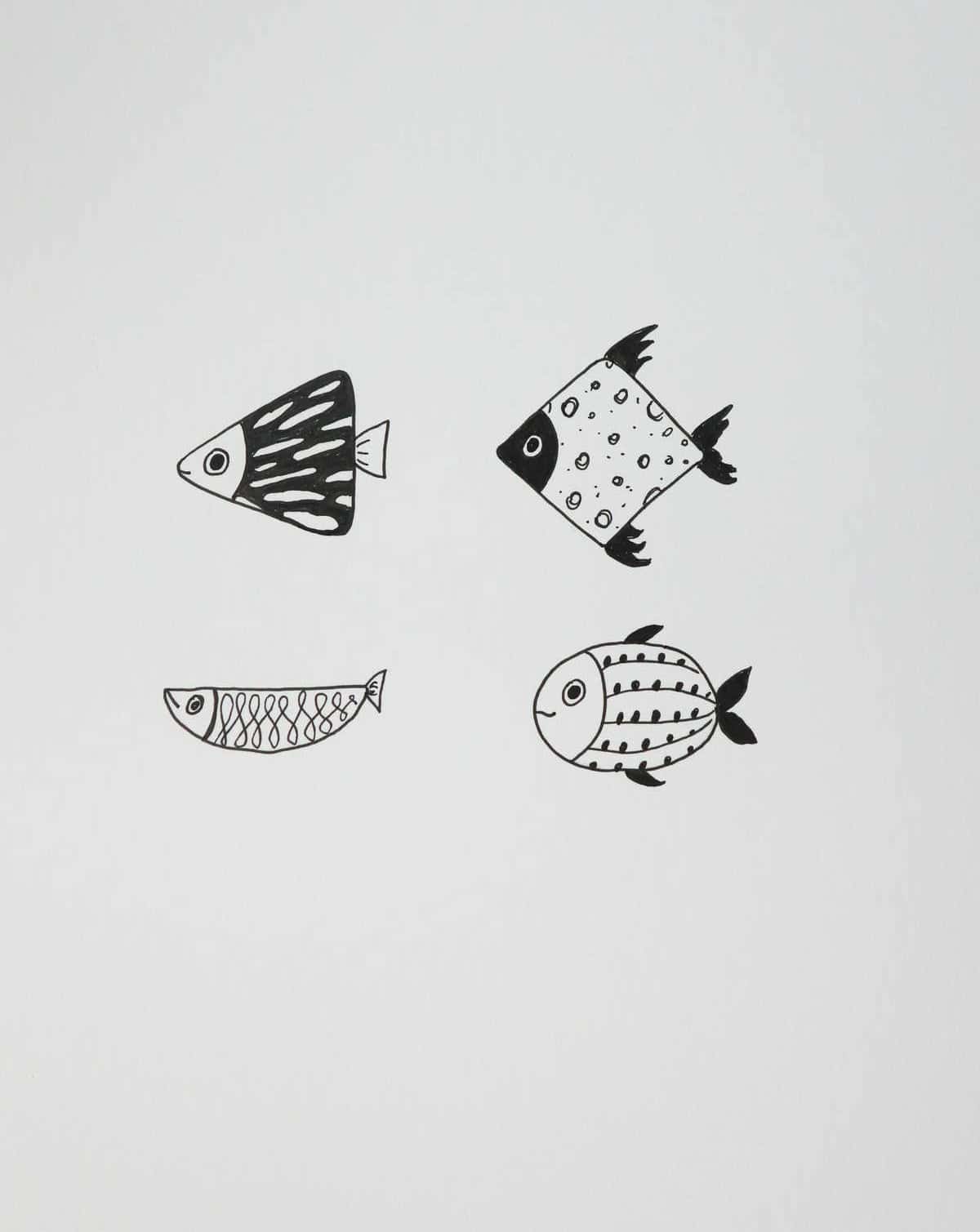 Four Friendly Fish