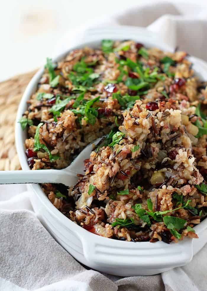 HERBED WILD RICE WITH QUINOA STUFFING