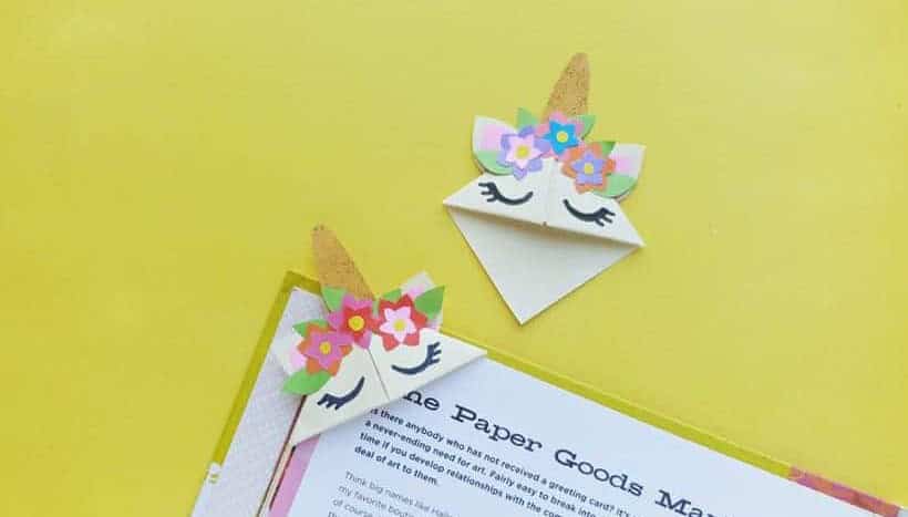 DIY Unicorn Corner Bookmark