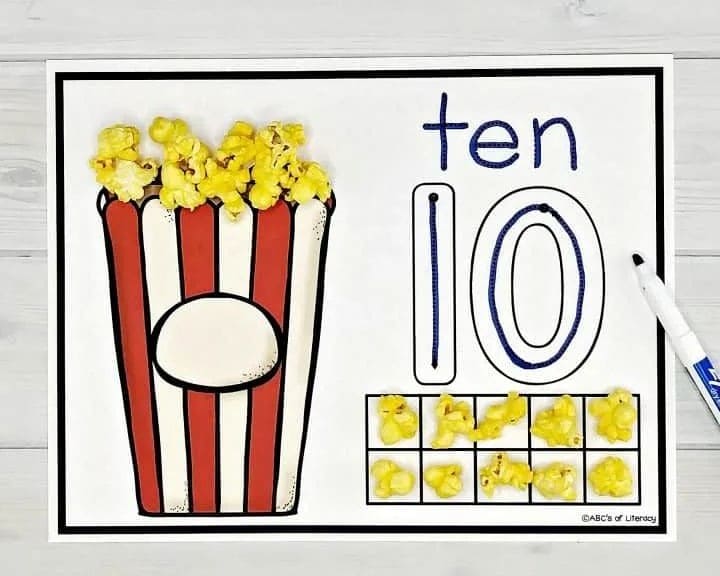 Popcorn Counting Mat