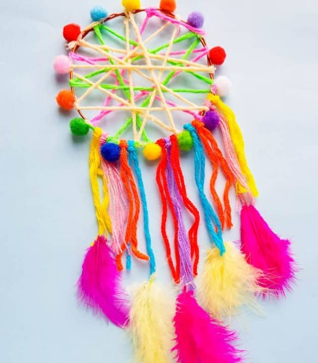 Pom Pom Dream Catcher