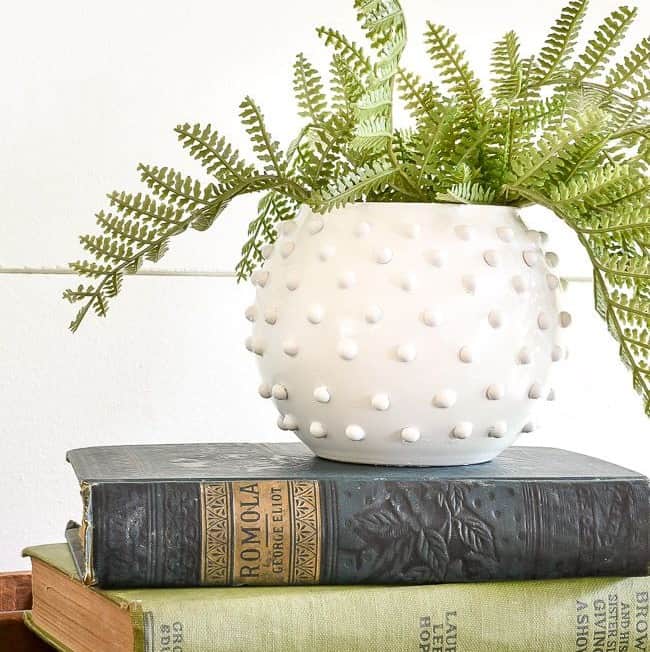 DIY Hobnail Milk Glass