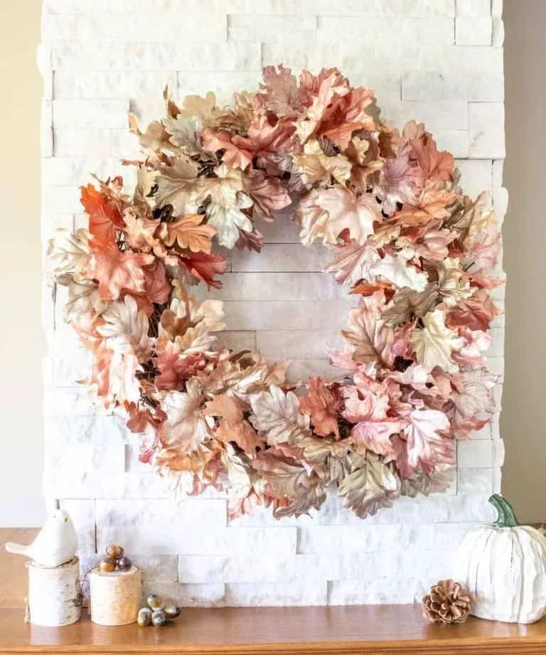 Metallic Fall Leaf Wreath