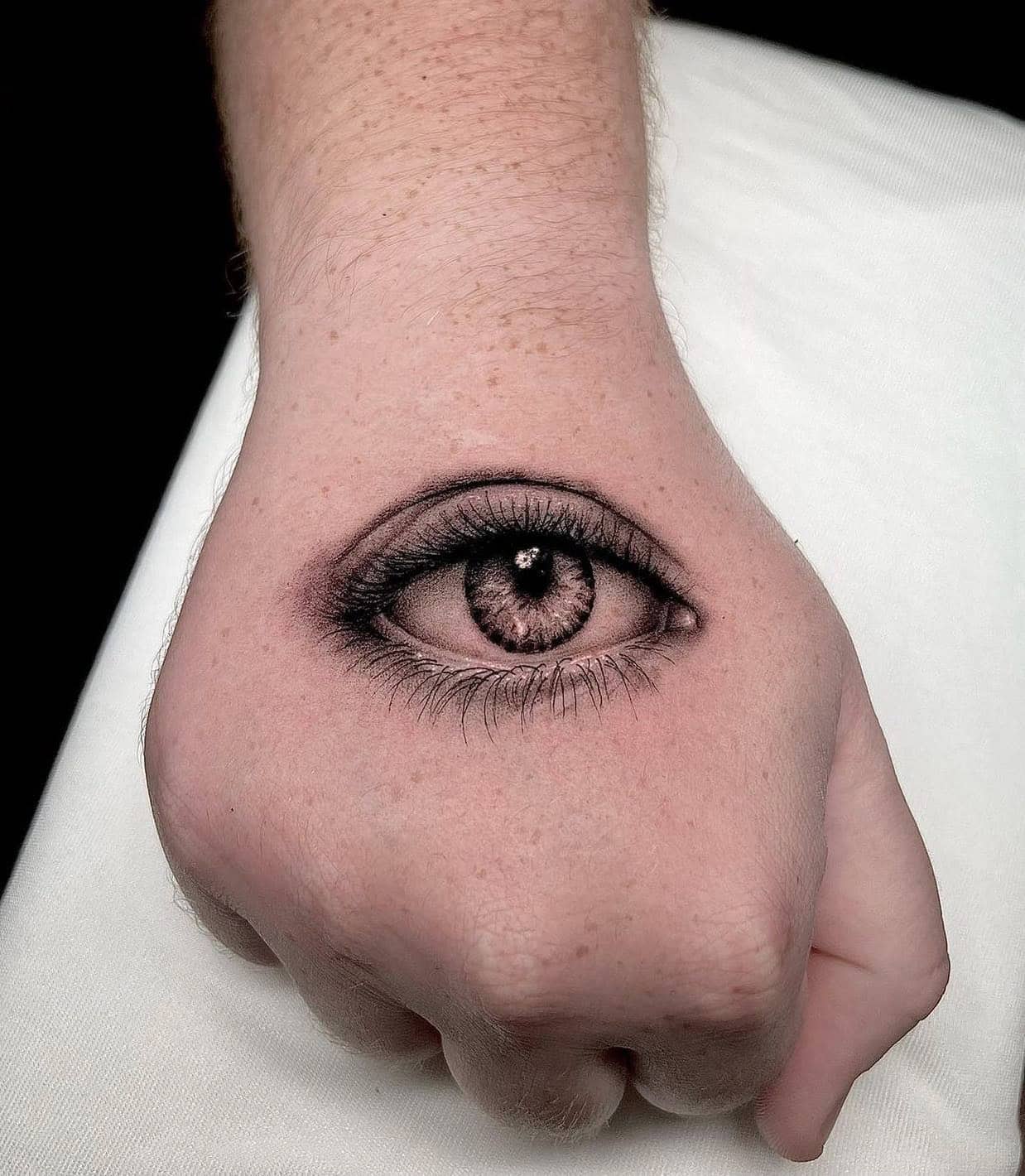 28] Detailed Eye on Outer Hand: Micro Realism Marvel