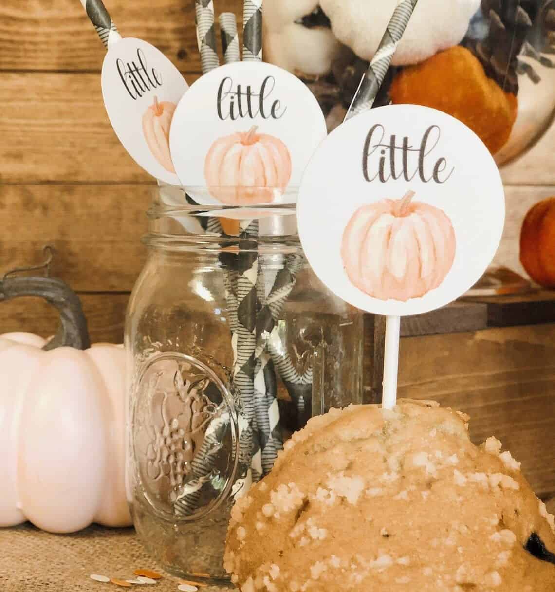 Pumpkin Paper Straws