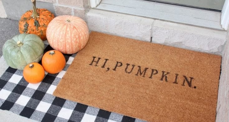 DIY Halloween Welcome Door Mat