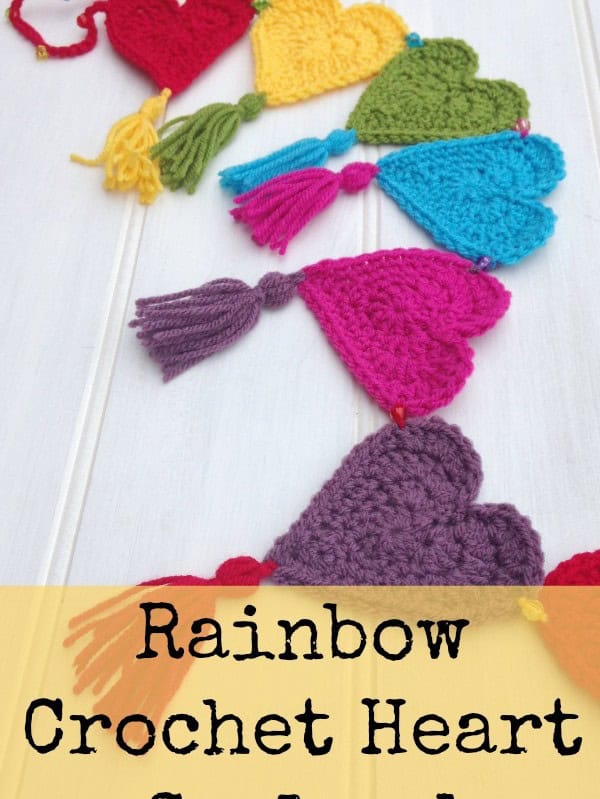 Rainbow Heart Garland