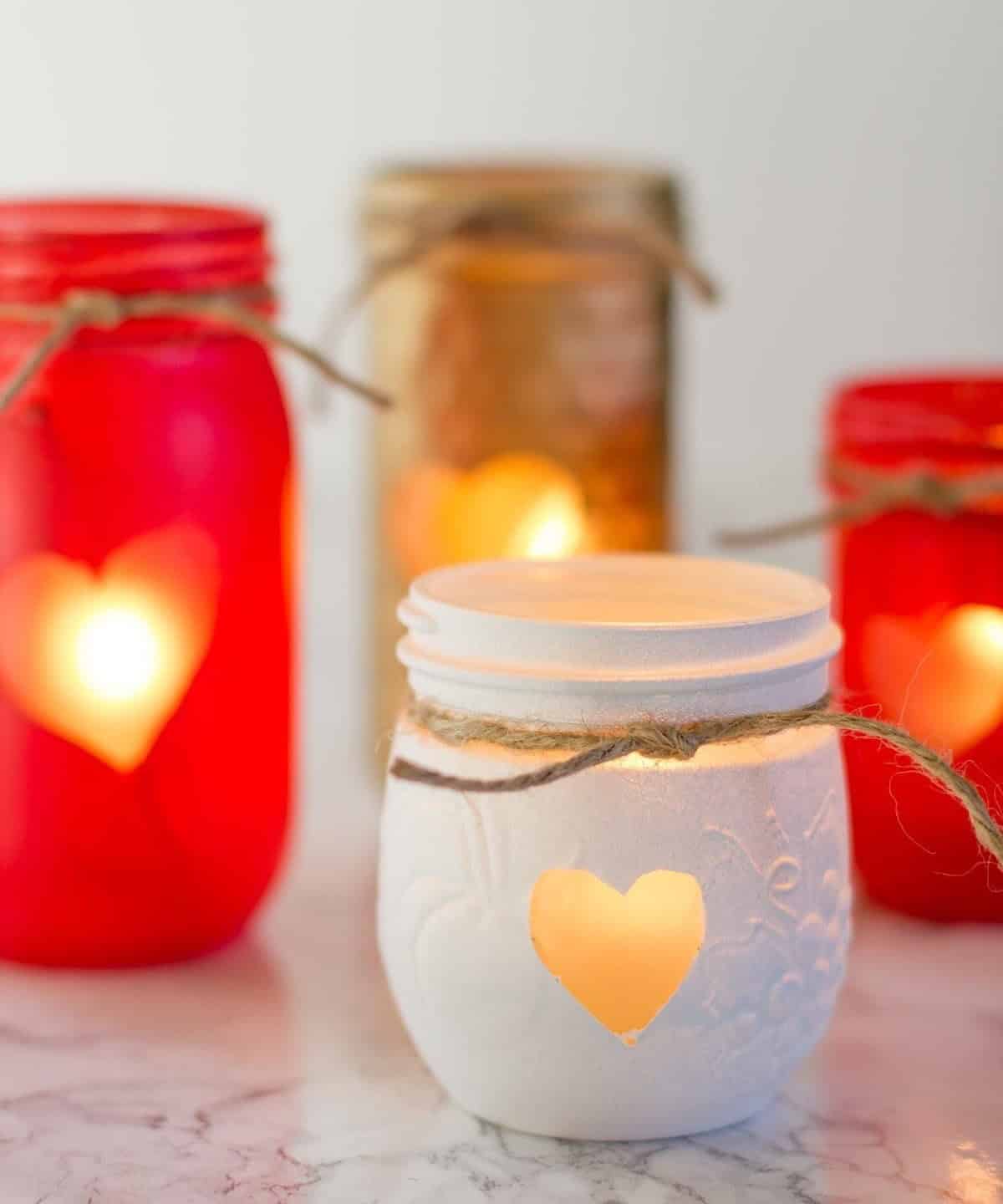 Painted Glass Candle Holders