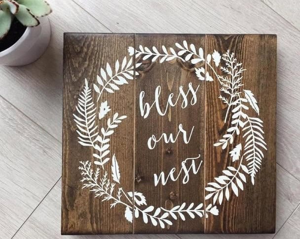 Painted Wood Décor With Text