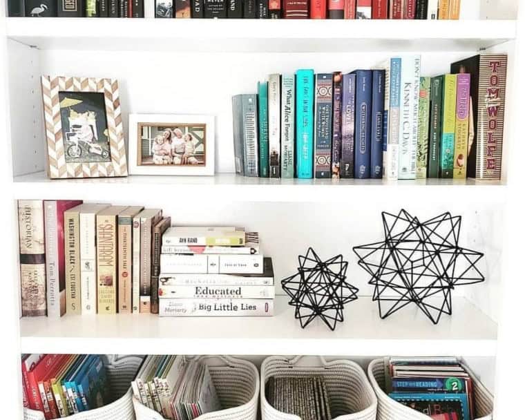 Add Storage Baskets to Shelves