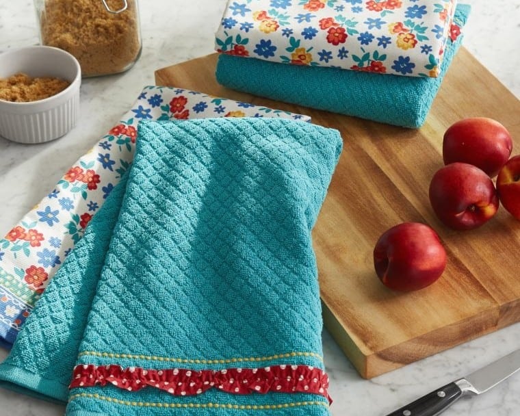 Use Kitchen Towels with Floral Design