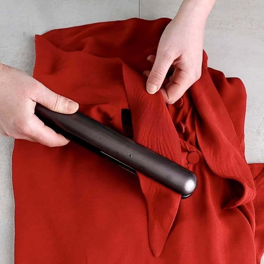 Use a Hair Straightener to Iron a Collar