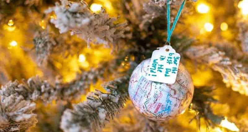 Map Homemade Christmas Ornaments