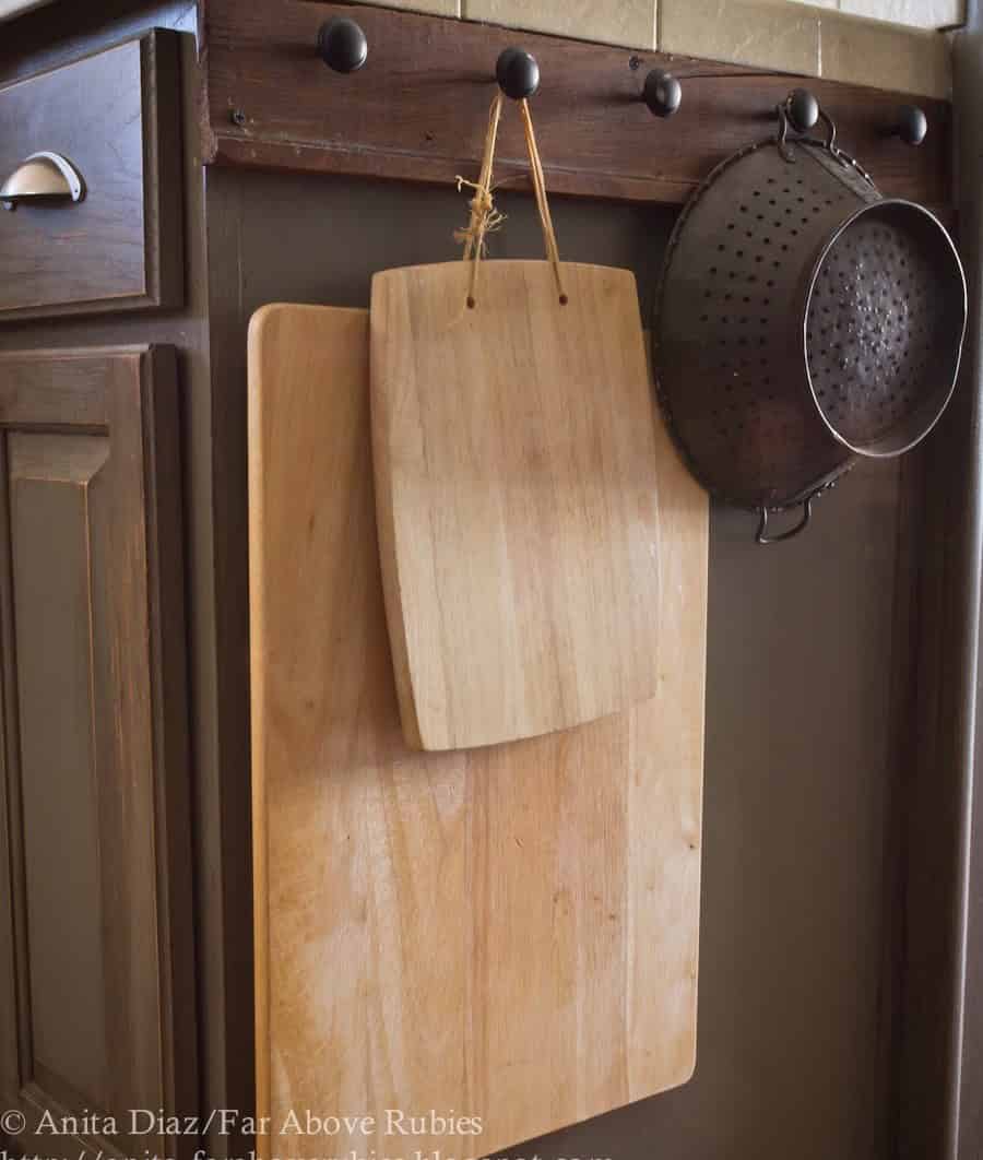 Attach a Wood Trim to Hang Pots and Cutting Boards