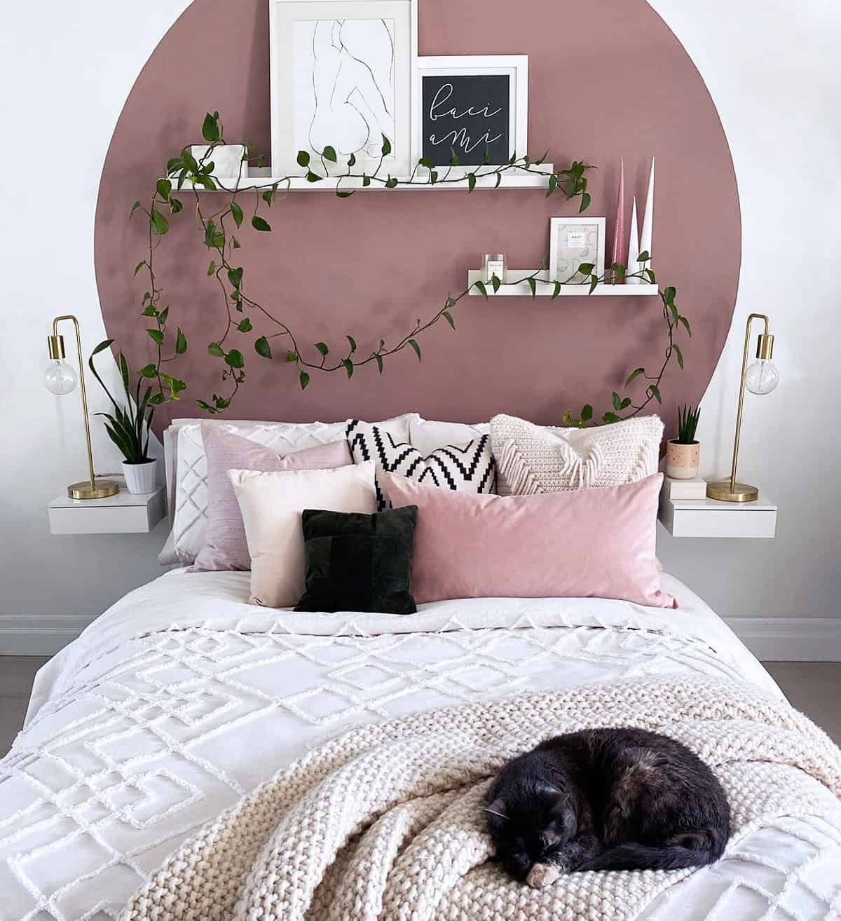 Painted Circle Headboard