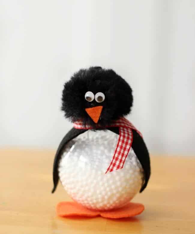 Little Penguin Buddy from a Clear Ornament