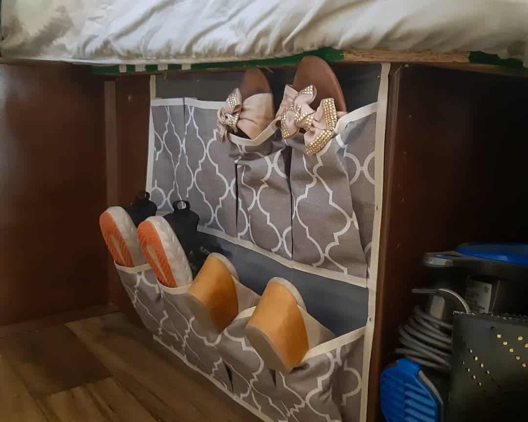 Bed Frame Shoe Organizer