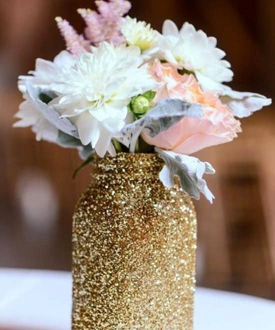 Glittered Mason Jars