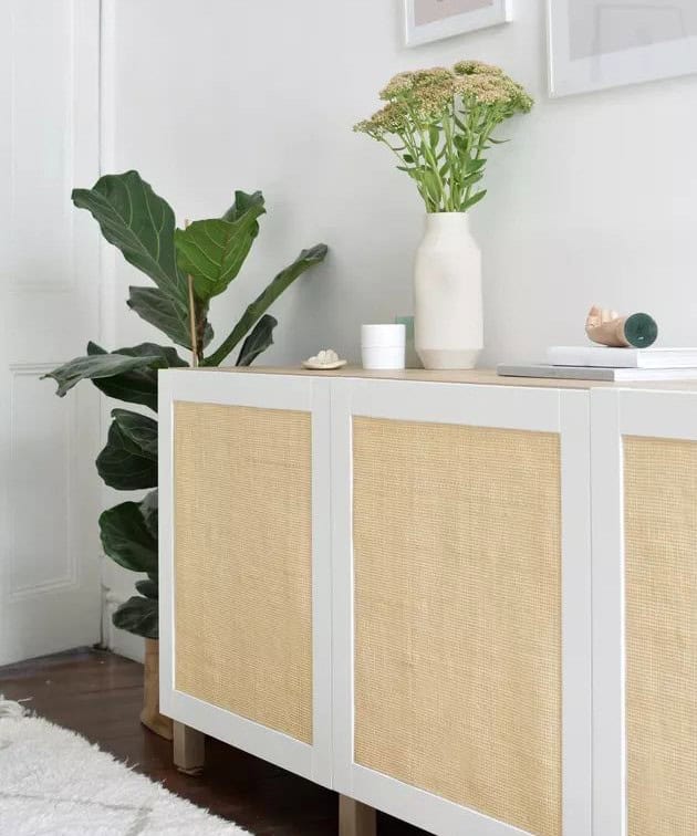 DIY Cane Sideboard