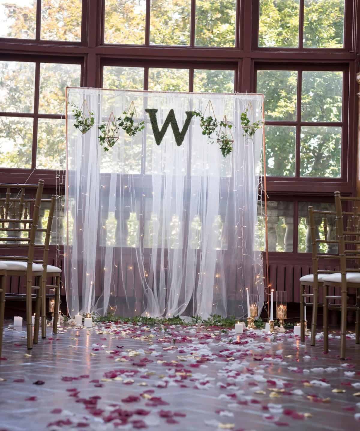 Simple DIY Wedding Backdrop