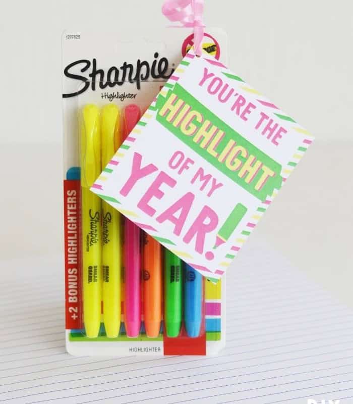 Highlighter gift with card