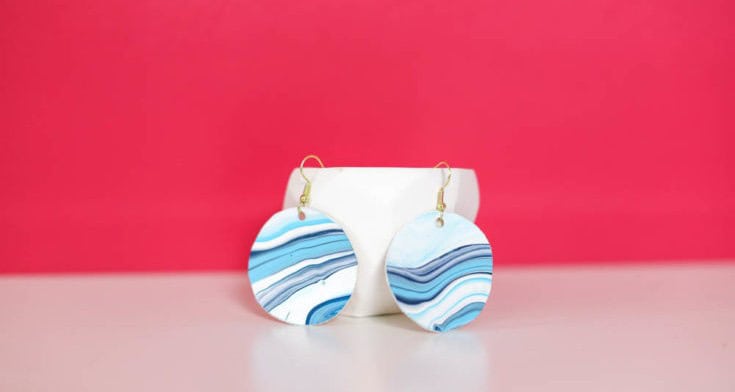 Canvas Acrylic Pour Earrings