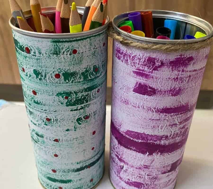 Tin Pencil Holder