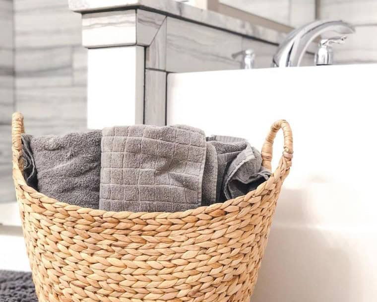 Simple Wicker Towel Basket