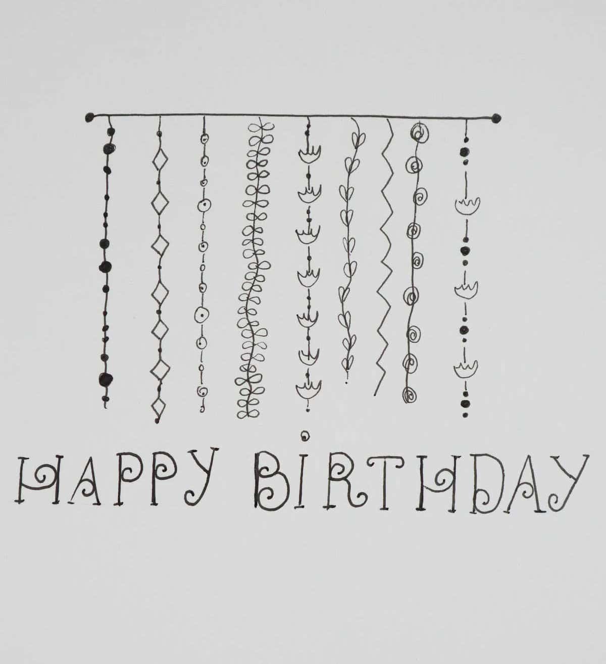 Textural Design Birthday