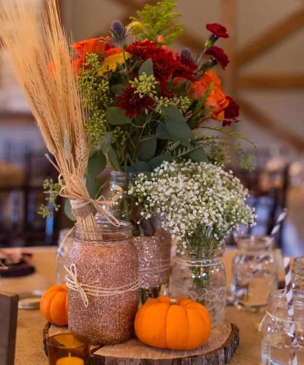 Vibrant Fall-Themed Centerpiece