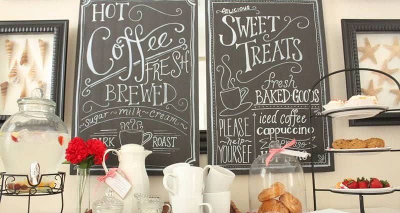 Coffee-house-style Chalkboard