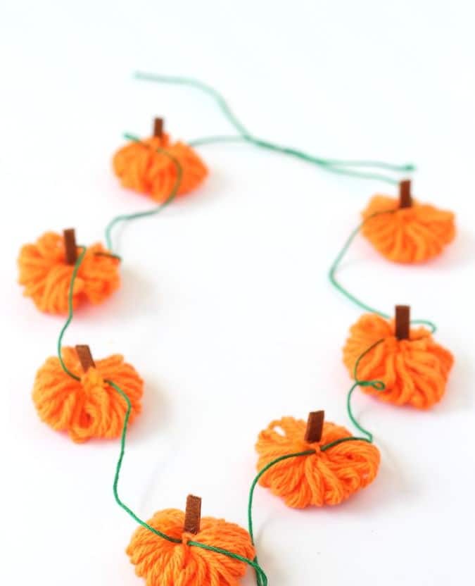 Yarn Pumpkin Necklace