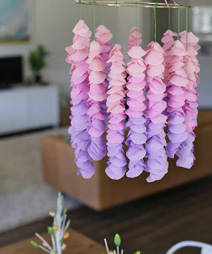 Crepe Paper Wisteria Ring