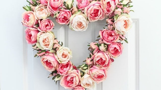 Floral Valentine’s Day Wreath