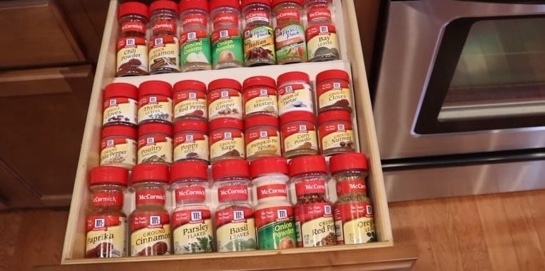 Spice Drawer Organization