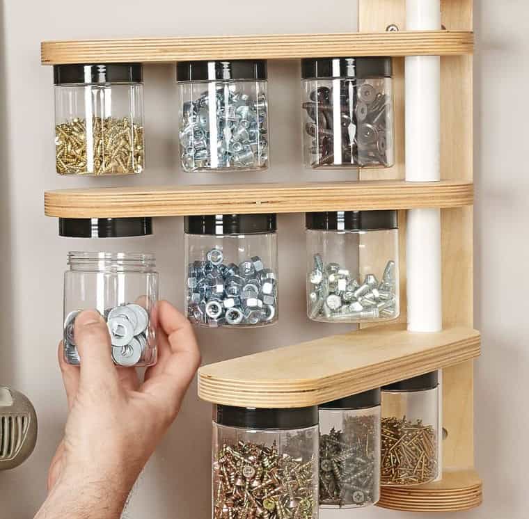 Wall-Mounted Swivel Storage Rack