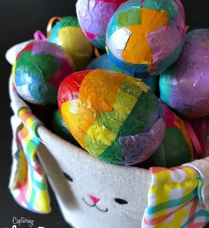 Tissue Paper Easter Eggs