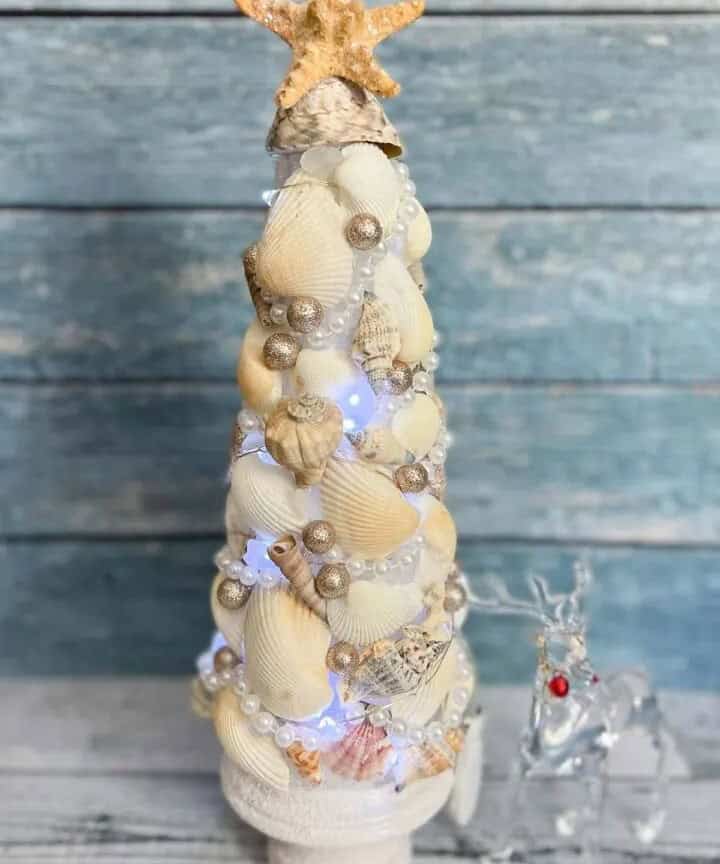 Elegant Tabletop Seashell Christmas Tree