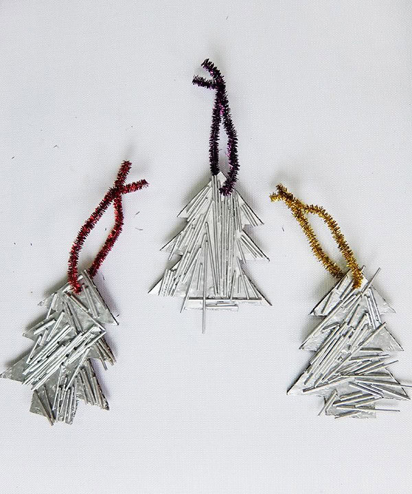 Pasta Christmas Tree Ornaments