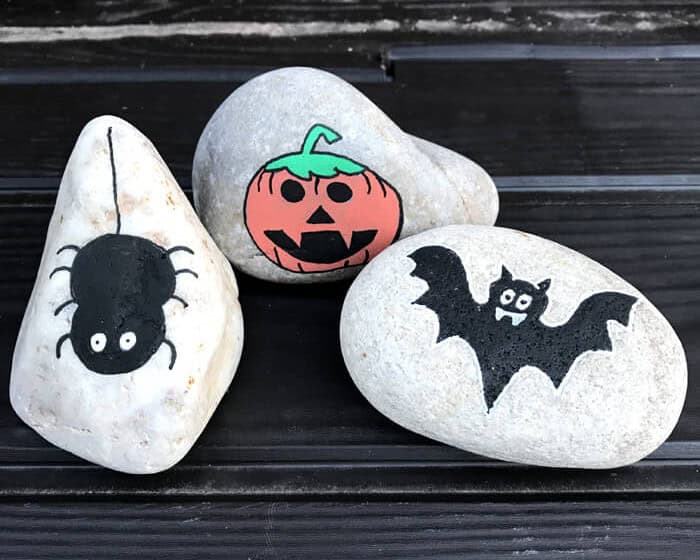 Halloween Rock Painting