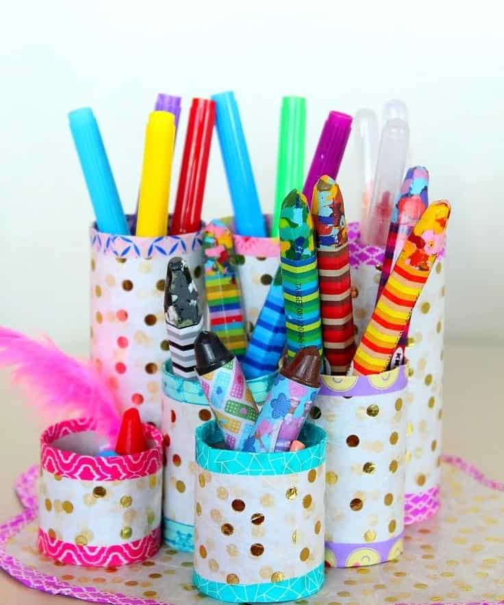 Paper Tube Pencil Holder