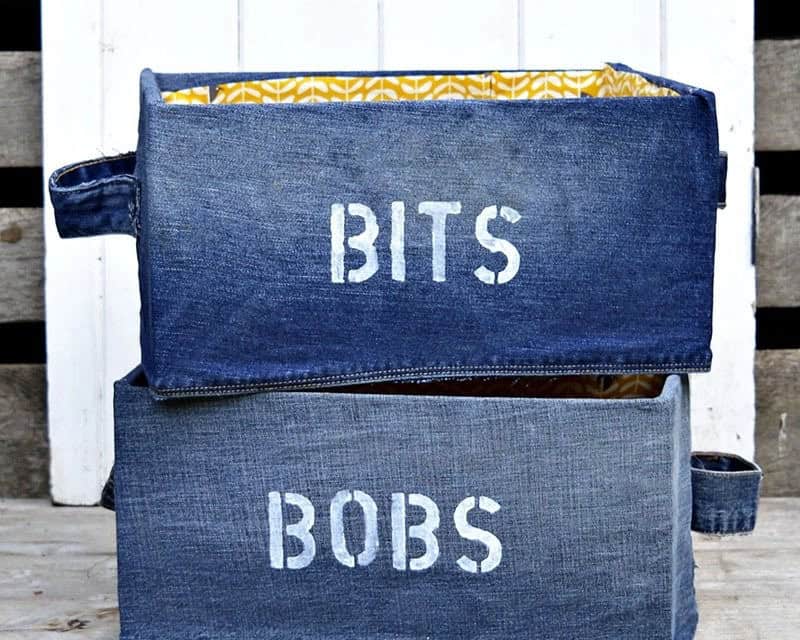 DIY Ikea Style Denim Storage Box