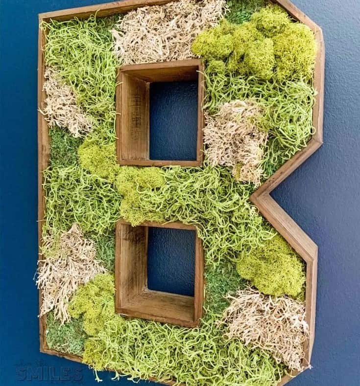 Wooden Mossy Letter