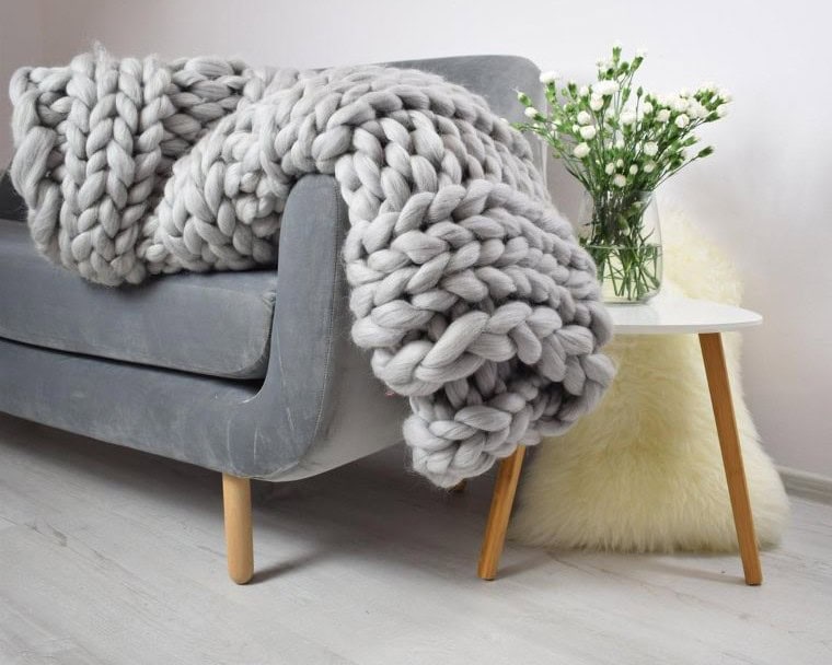 Giant Chunky Knit Blanket