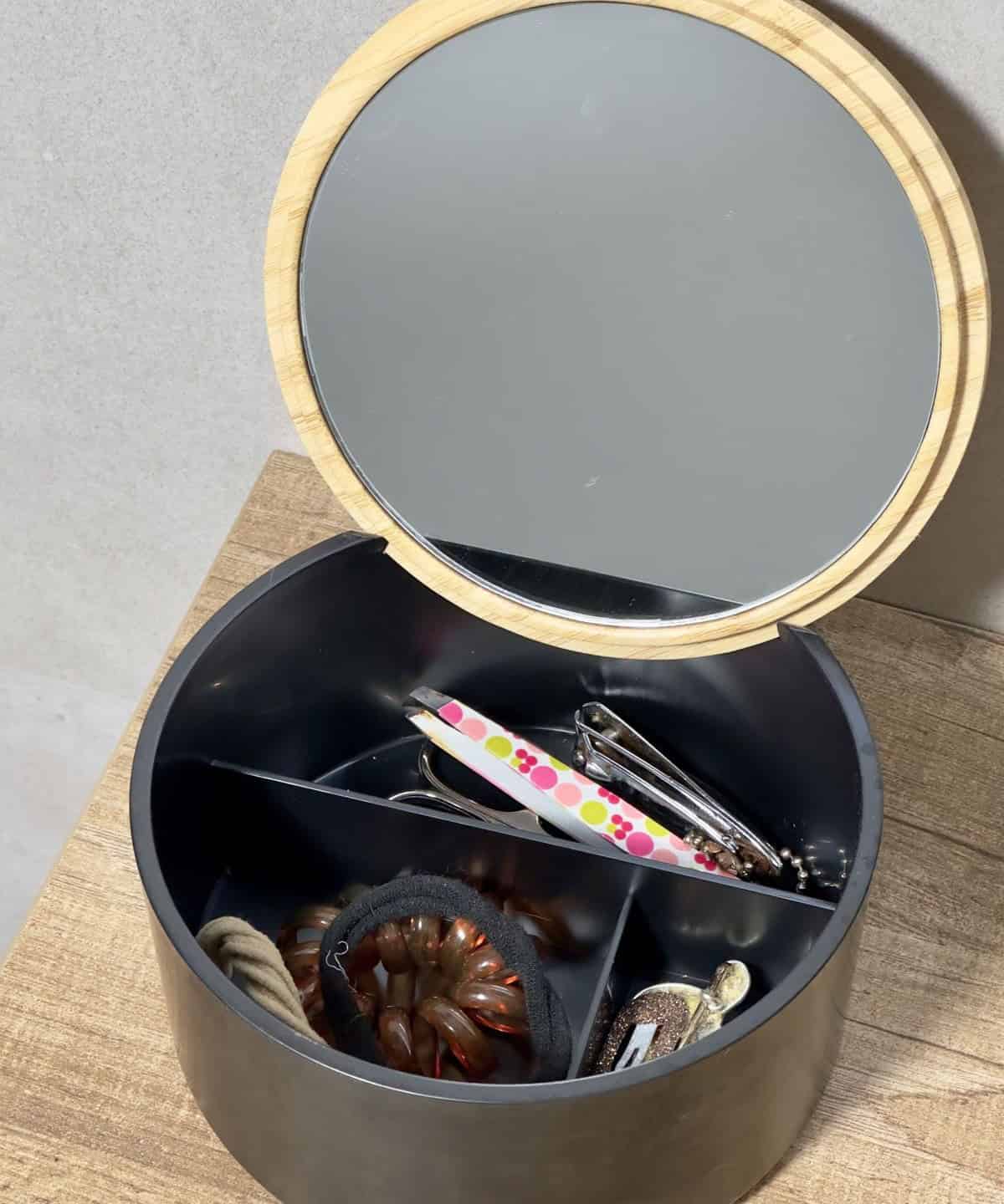 Use A Container To Store Small Items By The Sink