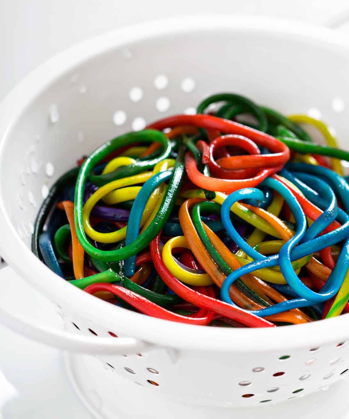 Rainbow Pasta Sensory Activity