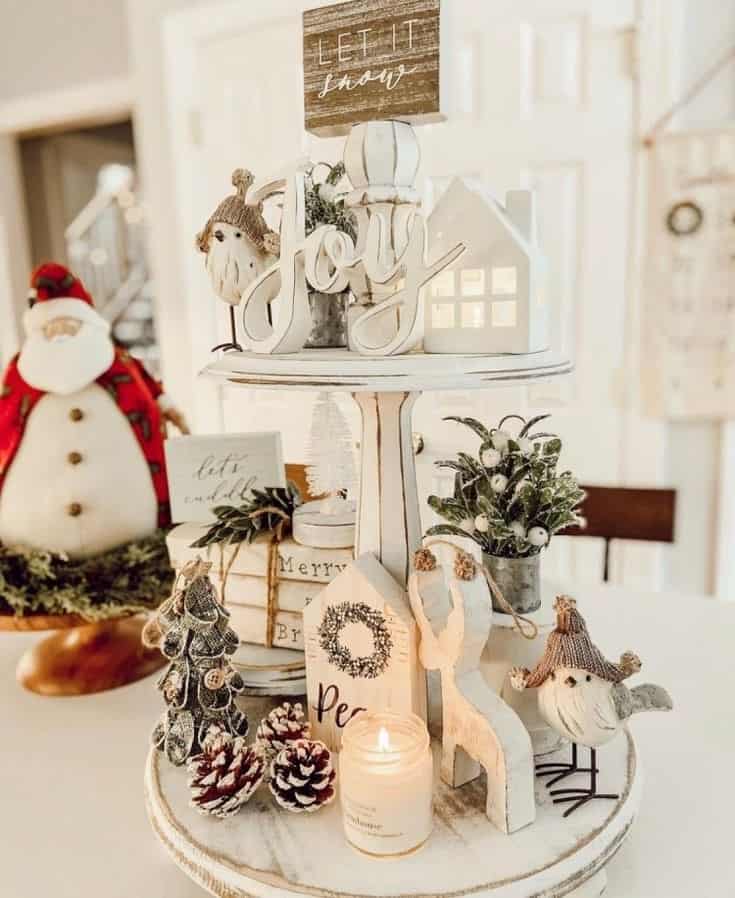 SIMPLE CHRISTMAS TIERED TRAY